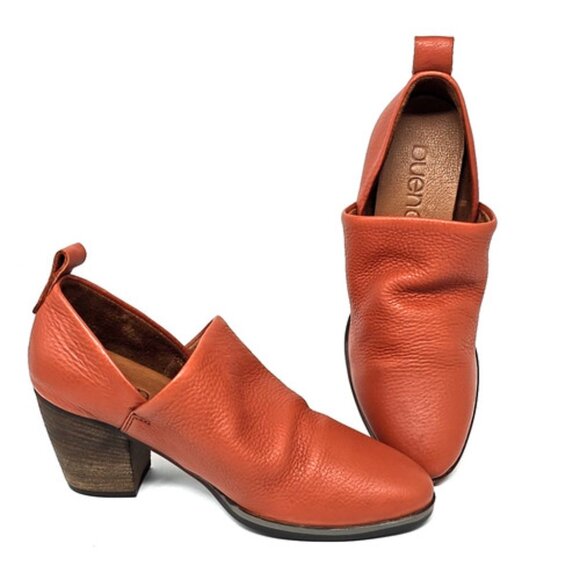 BUENO KESIA Tan Leather Block Heel Pumps Slip on Shoes Women's Size US 6.5 EU 37 - Picture 1 of 12